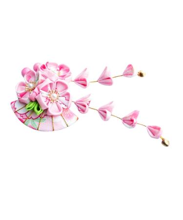 Gadpiparty Japanese Hair Accessories Japanese Tsumami Hair Pin Hair Sticks Picks Hawaiian Hair Floral Hair Accessories Hair Clip for Women Head Japanese-style Women's Cloth