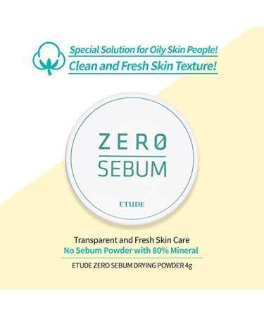 ETUDE Zero Sebum Drying Powder 4g - Oil Control Loose Face Powder with 80% Minerals | Long Lasting Setting Powder for Downy Skin | 21AD - Buy Online on SooperMarket.com