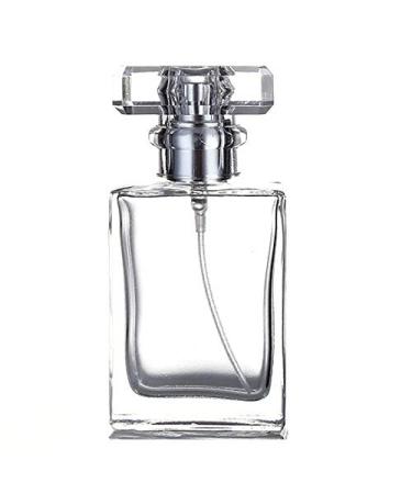 30ml Empty Glass Perfume Spray Bottle Atomizer Refillable Transparent Rectangular