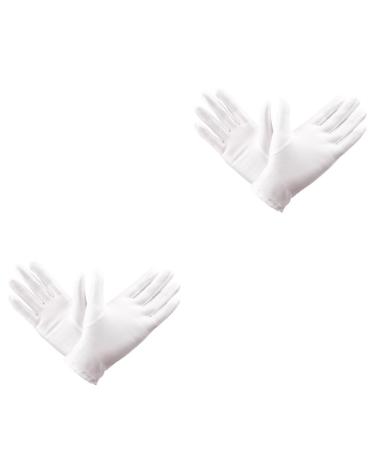Healeved 6 Pairs Jewelry Etiquette Gloves Short Laboratory Gloves Protective Gloves Matted Photograph Gloves Dry Hands Moisturizing Gloves Soft Cotton Gloves Women's White Spring and Summer