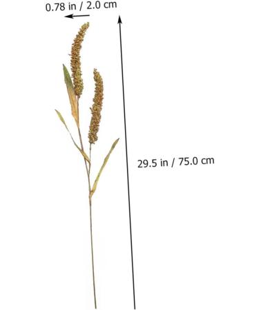 Zerodeko 3pcs Simulated Ears of Corn Plant Decor Dried Wheat Stalks Artificial Wheat Ears Artificial Grasses Bundle Fake Wheat Ears Simulation Wheat Ears Dried Millet Household Iron Straw Greenx3pcs 12X75CMx3pcs - Buy Online on SooperMarket.com