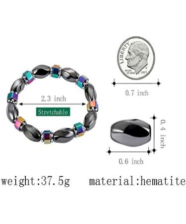 Adjustable Bracelet Beads Magnetic Hematite Bracelet Health Care Bangle for Men Women - Buy Online on SooperMarket.com