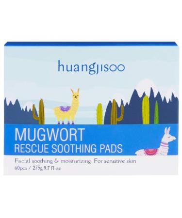 Huangjisoo Mugwort Rescue Soothing Pads - 60 Pads (7.76 fl oz) | Soothing Skin Care Relief - Buy Online on SooperMarket.com