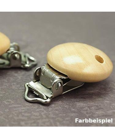 Eco-Friendly Orange Wood Pacifier Clips - Set of 2 | Safe & Stylish Baby Clips for International Shipping - Buy Online on SooperMarket.com