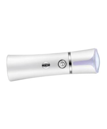 NOLITOY 1pc Usb Handheld Humidifier Hydrator Cold Spray Evaporator Face White Nano Charging 14.1x4cm