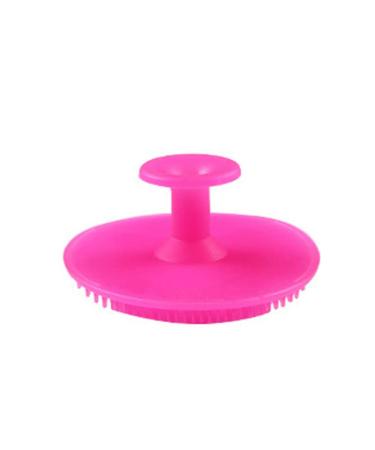Soft Silicone Facial Cleansing Pad - Exfoliating Scrubber & Shower Sponge for Blackhead Removal - Rosy Color - Buy Online on SooperMarket.com