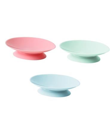 Healeved 3pcs Kids Bowl Suction Pad Suction Cup Stickers Anti-Fall Silica Gel