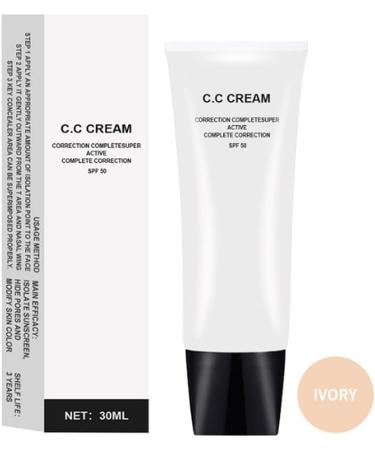 Shine Control Face Primer Makeup Base | SPF 43 Moisturizing CC Cream | Ivory Color Correcting Formula for Mature Skin - Buy Online on SooperMarket.com