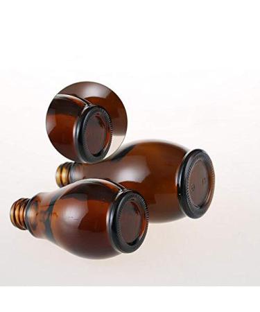 Empty Refillable Amber Glass Spray Bottles 100ml - Black Atomizer & Dust Cap for Cosmetics Perfumes & Essential Oils | International Shipping - Buy Online on SooperMarket.com