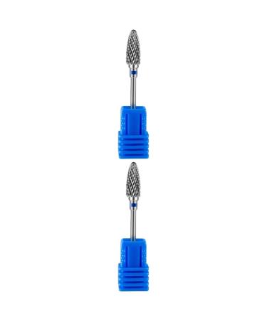 POPETPOP 2pcs Nail Polisher Nail Art Drill Bit Safety Bits for Nail Drill Nail Polish Heads Power Tools Nails Portable Manicure Polish Tools Multifunction Nail Machine Tungsten Steel Alloy 7x1.3.cmx2pcs As Shown 2x2pcs