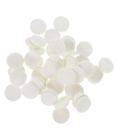 Healeved 50pcs Round Aroma Pads Essential Oil Diffuser Locket Necklace Refill Pads Pendant Perfume Oil Jewelry Oil Pads Humidifier Accessories for Car Room Office White 30mm