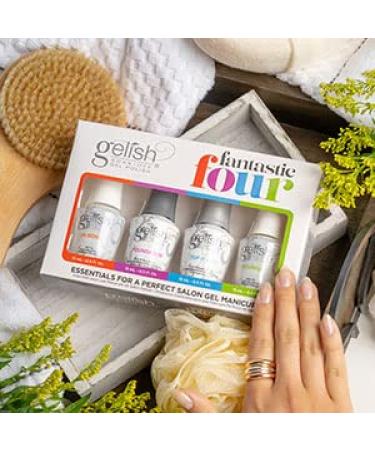 Gelish Fantastic Four Essentials Collection Soak Off Gel Nail Polish Kit 0.5 Fl Oz - Pack of 4 - Buy Online on SooperMarket.com