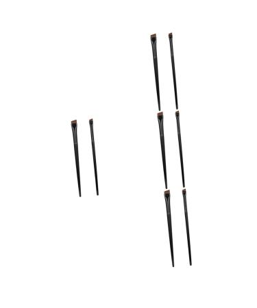 Baluue 12 Sets Eyeliner Brush Makeup Brush Multipurpose Eyebrow Brush Eyebrow Brush Spoolie Wood Black