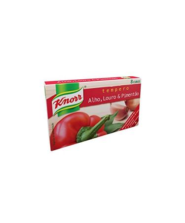 Knorr Garlic Bay Leaf and Pepper Bouillon Cubes 8 Pack 72 grams Stock Cubes Garlic Bay Leaf and Paprika Seasoning Mix