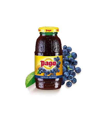 Pago-Blueberry-100% Natural Fruits and Vegan Friendly and Gluten Free 200ml (Pack of 12)