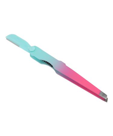 Eybrow trimmers multifunctional eye brew trimmer stainless steel blue pink portable brush for women for home use