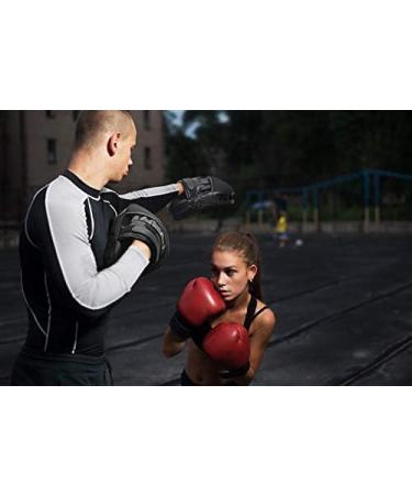 Hawk Sports All-Black Leather Punching Mitts for Martial Arts and Boxing Training - Men, Women, Kids - Buy Online on SooperMarket.com