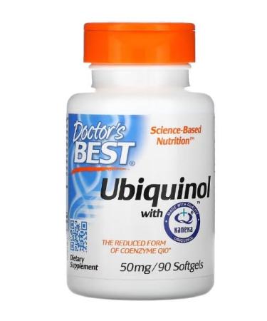 Doctor's Best Ubiquinol 50mg with Kaneka QH CoQ10 Antioxidant for Heart Health 90 Softgel Capsules