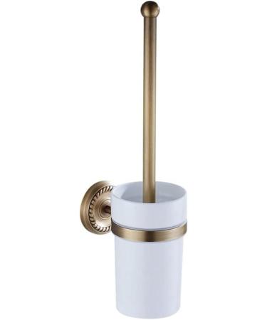 Bathroom Toilet Bowl Brush and Holder Bathroom Cleaning Bathroom Hardware Pendant European-Style Bathroom Copper Ceramic Ttoilet Cup Set Wall-Mounted