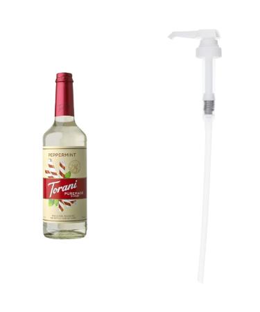 Torani Puremade Peppermint Syrup 750ml and Torani Flavored Flavour Syrup Pump for 750ml