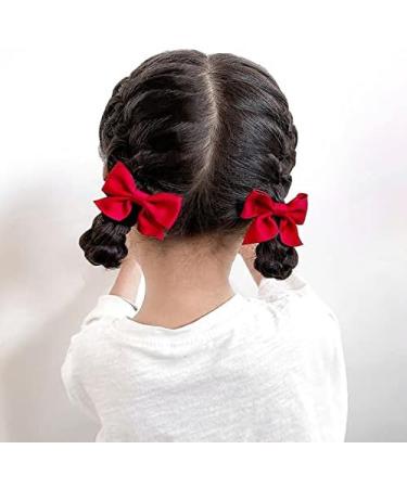 Red Bow Hair Clips for Little Girls - Cute Accessories (2pcs) - Buy Online on SooperMarket.com