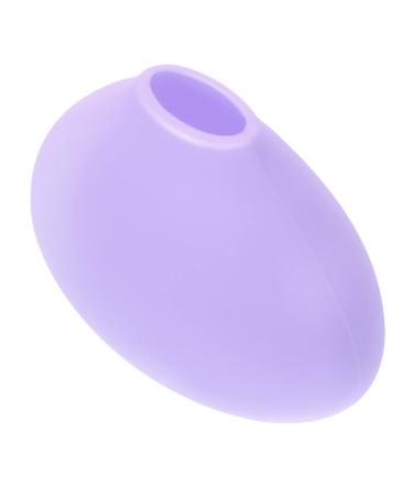 KALLORY Makeup Brush Holder Cover Professional Makeup Brush Bubble Brush Cover Foundation Brush Travel Base Purple