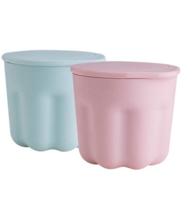 2 Sets Pp Washing Bowl Rinsing Bowl Beauty Tool Cleaner Kit Makeup Cleaner Kit Makeup Brush Cleaner Kit Makeup Brush Washing Tool Brush Clean Bowl Brush Cleaning Supplies Washer 8.5x8cm Sky-blue