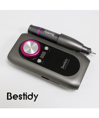 Bestidy Nail Drill Machine 30000rpm Professional Rechargeable Kit with Phone Power Bank - Gray - Buy Online on SooperMarket.com