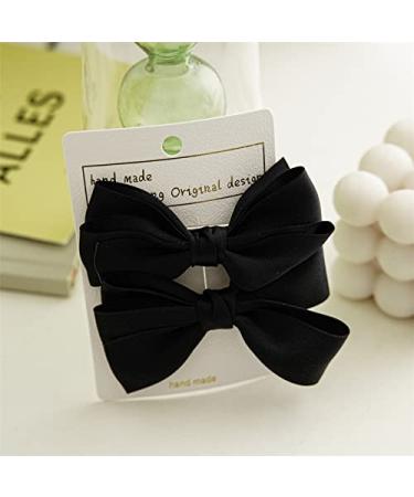 Black Bowknot Hair Clips for Girls - Set of 2 Cute Hair Accessories for Kids - Buy Online on SooperMarket.com