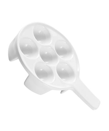 Mikinona 1pc Baked Snails Escargot Dish for Kitchen Server Dish Tableware Plate Escargot Cooking Mushroom Snail Dish Snail Bakeware Escargot Baking Ceramics Food Server Disk White 17X2.9CM White