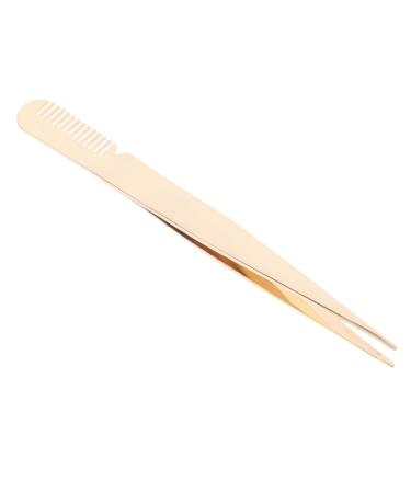 PLAFOPE Eyelash Tweezers Eyelash Applicator Lash Clamp Lash Applicator Tool Stainless Steel Lash Tweezers Metal Lash Tweezers Beauty Tools Tweezers for Women Lash Tweezers with Comb