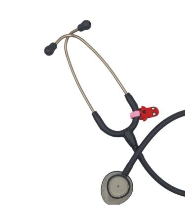 Stethoscope Charms Clip - Medical gift Pink Spider
