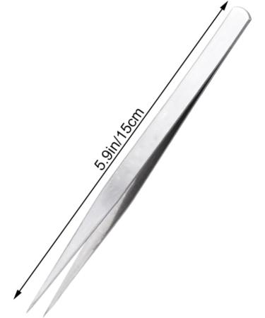 minkissy Tweezers Straight Thick Grade Stainless Steel Tool Sewing Clip Sewing Tool Tweezers Eye Sewing - Buy Online on SooperMarket.com