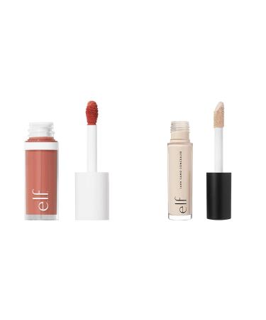 e.l.f. Camo Liquid Blush Long-lasting Liquid Blush For High-pigment Colour & 16HR Camo Concealer Full Coverage & Highly Pigmented Matte Finish Light Ivory 0.203 Fl Oz (6mL)
