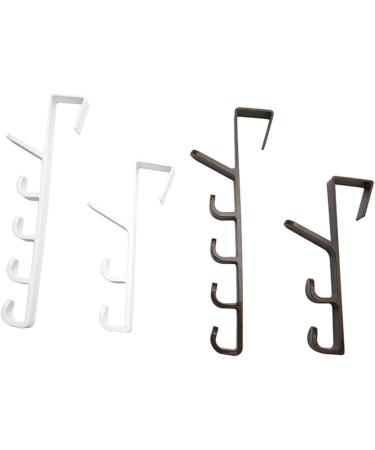 Cabilock 3pcs 5 The Hooks Coat Towel Hat Holders Rack Hangerwhitel Hanging Multifunctional Over Door Plastic medium White - Buy Online on SooperMarket.com
