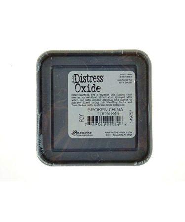 Ranger Distress Oxide Ink Pad - Broken China (Blue) | 7.5 x 7.5 x 1.9 cm | International Shipping Available - Buy Online on SooperMarket.com