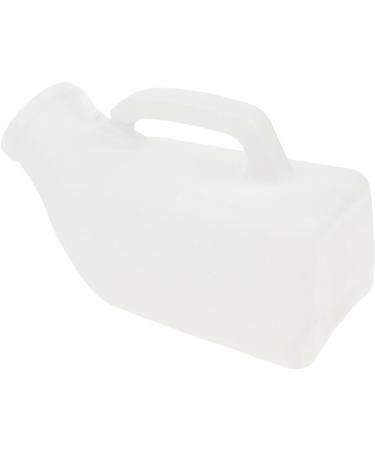 1200 ML Male Urinal with Cap Reusable Plastic Men Elderly Urinal Accessories for Home Elderly Urinal White - Buy Online on SooperMarket.com
