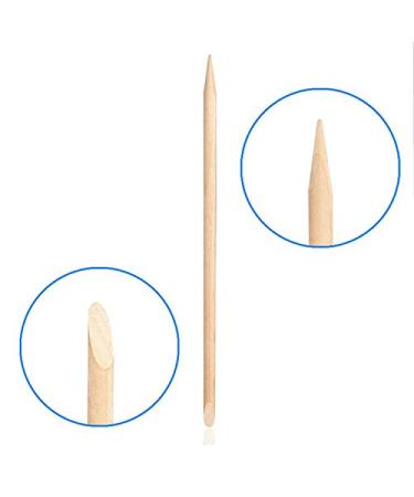 Orange Wood Sticks Nail Art Cuticle Pusher Remover Manicure Pedicure Tool - 50 Pieces - Buy Online on SooperMarket.com