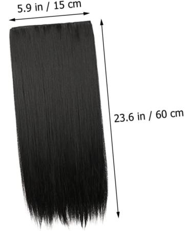 ABOOFAN Piece Long Straight Hair Wig Womens Wigs Clip in Extensions Wigs for Women Natural Wig Black Wig Long Straight Hair Extensions Hair Accessories Miss Cosplay High Temperature Wire 60X15CM Black - Buy Online on SooperMarket.com