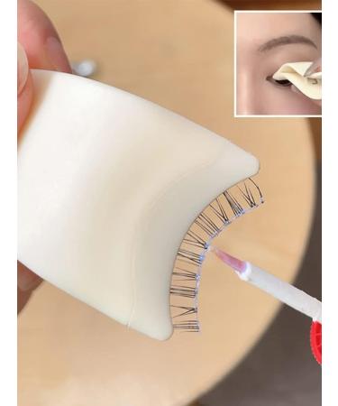 Eyelash Applicator Tool Lash Clip Eyelash Tweezers False Eyelash Tool with Silicone Clip Design More Convenient to Wear Lashes Eyelashes Extension Apply Clip for False Lashes(White) - Buy Online on SooperMarket.com