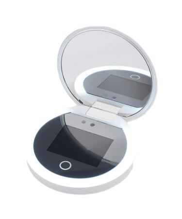 Pderlous Smart UV Sunscreen Test Camera Makeup Mirror with LED Portable Rechargeable Mirror Makeup Mirror Sunscreen Detection Makeup