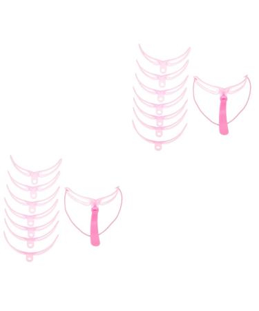 Angoily Eyebrow Tools 6 Sets Eyebrow Aid Specialty Tools Pro Tools Plastic Eyebrow Stencil Four Generations Shaper Modify 12X11X8CMx2pcs Pinkx2pcs