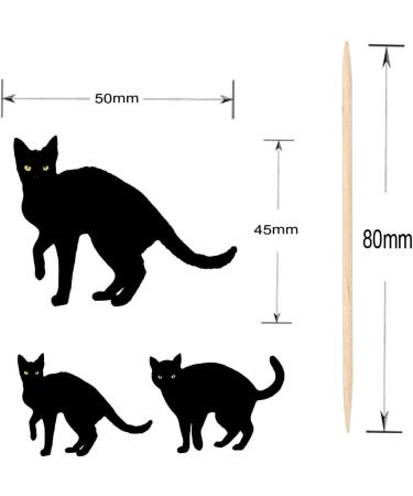 Halloween Black Cat Cupcakes Toppers Party Food Decorations Sticks Picks (24 Pack) - Buy Online on SooperMarket.com