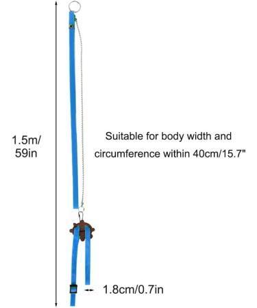 Dongker Turtle Harness and Leash | Adjustable Leather Turtle Control Rope for Walking Pet Turtles - L Blue - Buy Online on SooperMarket.com