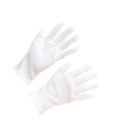 COOLHIYA 12 Pairs Cotton Protective Gloves lab Gloves Hand Muffs Cosmetic moisturizing Gloves Industrial Gloves Coin Jewelry Gloves Inspection Gloves White Cotton Gloves Protection Work M:22X9cm White
