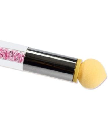 Professional Double-Ended DIY Gradient Pen Crystal Acrylic Handle Shading Pen Nail Art Tools with 4 Sponge Replacement - Buy Online on SooperMarket.com