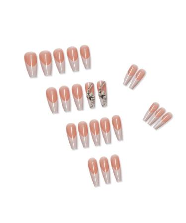 Buy WOOXDYUK 24 Matte Fake Nails - Full Cover Press On Acrylic Nail Art for Women & Girls - Perfect for Parties & DIY Manicure - Buy Online on SooperMarket.com