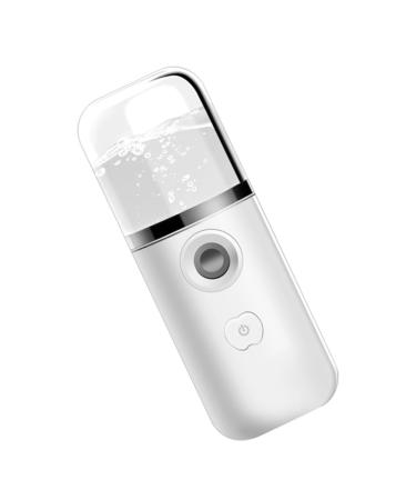 Healeved Hydrating Instrument Nano Mist Sprayer Portable Face Steamer Nano Face Steamer Abs White