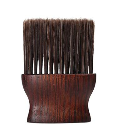 Desikixudy Barber Neck Duster Brush for Hair Cutting Soft Neck Cleaning Brush Professional Salon Barber Tool Red-Brown 2