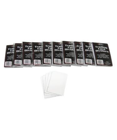 (10) Packs of BCW Brand Trading Card Divider Cards(100 Dividers Total)